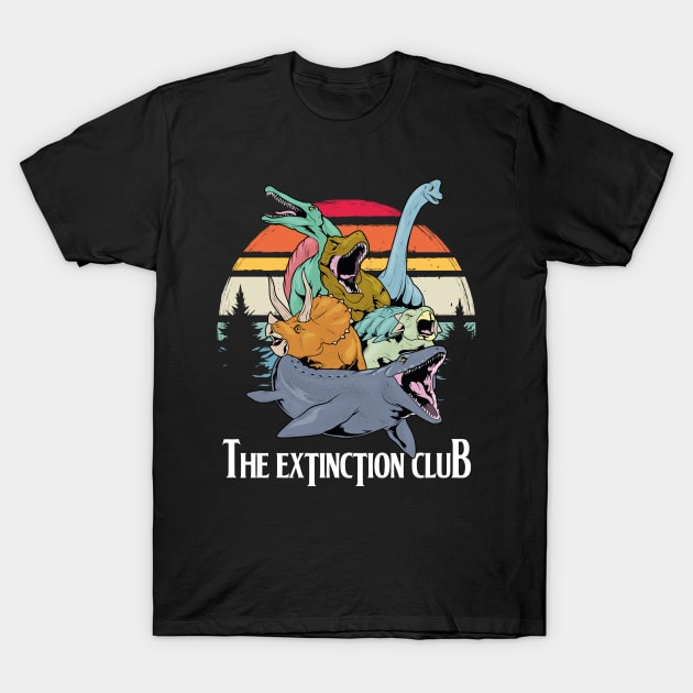 The Extinction Club: Vintage Dino Assembly T-Shirt by GoshWow 